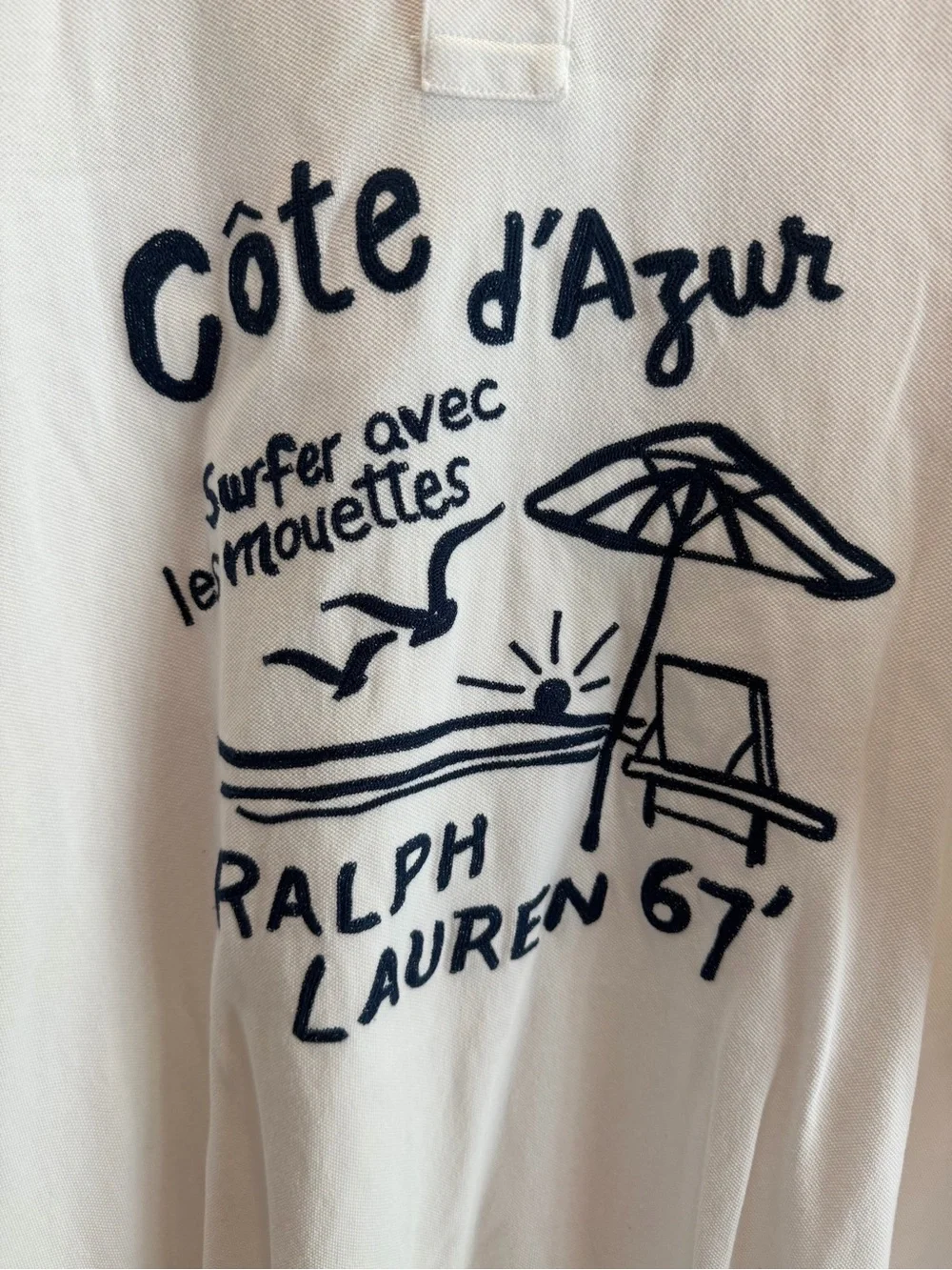NWOT Polo Ralph Lauren White Polo The French Riviera Graphic XXL